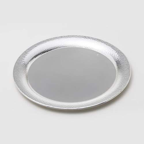 Δίσκος ασημένιος στρογγυλός σφυρήλατος Δίσκος ασημένιος στρογγυλός σφυρήλατος